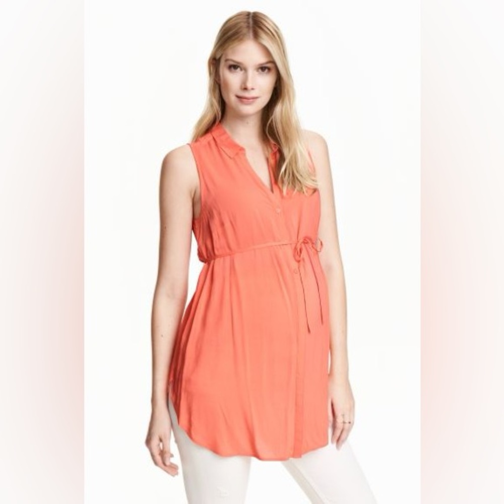 🍑 H&M Maternity Collared, Sleeveless Top 🍑